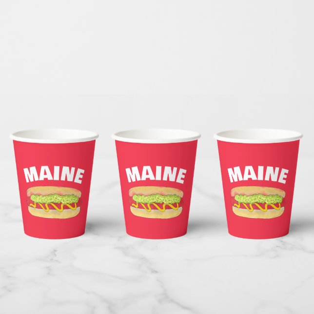 Maine Red Snapper Hotdog Portland ME Food Cookout Pappbecher (Multi)