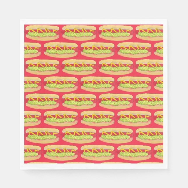 Maine Red Snapper Hotdog Portland ME Food Cookout Serviette (Vorderseite)