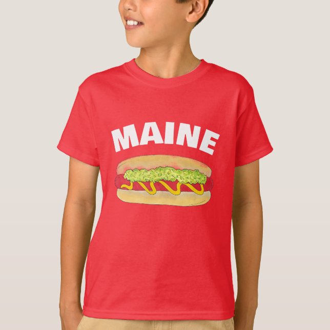 Maine Red Snapper Hotdog Portland ME Food Cookout T-Shirt (Vorderseite)