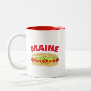 Maine Red Snapper Hotdog Portland ME Food Cookout Zweifarbige Tasse