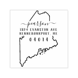 Maine Rücksendeadresse Briefmarke selbstsüchtig Permastempel