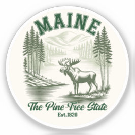 Maine Scenic Wilderness – Pine Tree State Vibes Aufkleber