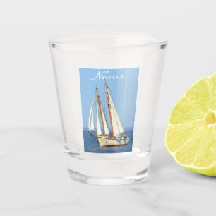 Maine-Schüler, die Thunder_Cove segeln Schnapsglas