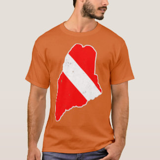 Maine Scuba Dive Flag Diver Down Flag Shirt