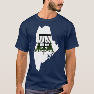 Maine Silhouette Disc Golf Basket T-Shirt