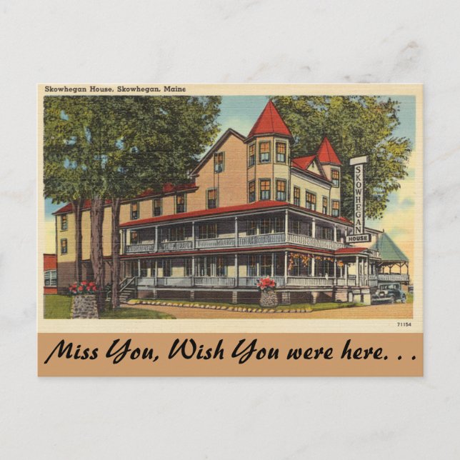 Maine, Skowhegan House, Skowhegan Postkarte (Vorderseite)