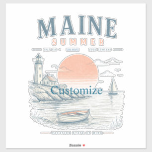Maine Sommer Spaß Thunder_Cove Aufkleber