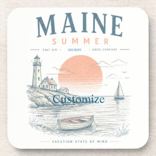 Maine Sommer Spaß Thunder_Cove Getränkeuntersetzer