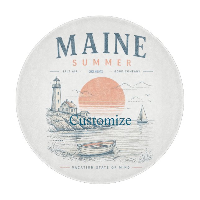 Maine Sommer Spaß Thunder_Cove Schneidebrett (Vorderseite)