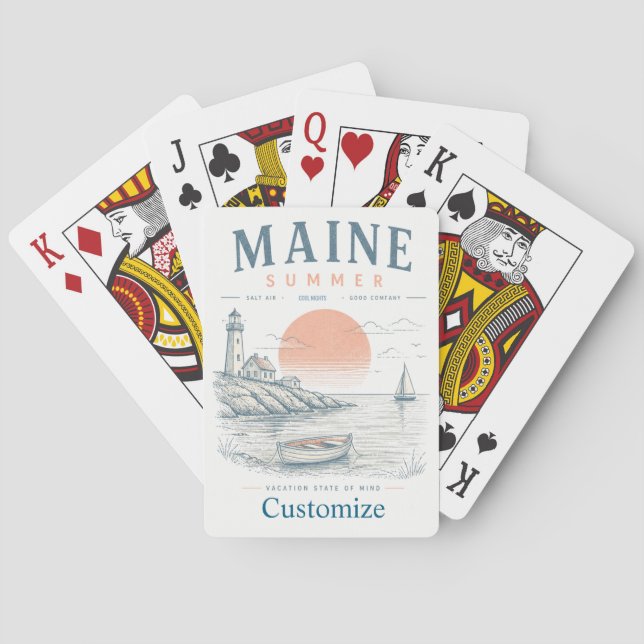 Maine Sommer Spaß Thunder_Cove Spielkarten (Rückseite)