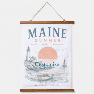 Maine Sommer Spaß Thunder_Cove Wandteppich Mit Holzrahmen