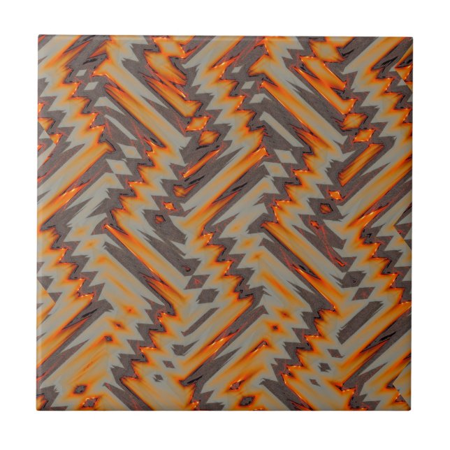 Maine-Sonnenuntergang abstrakte 4, 2018% pipe% Fliese (Vorderseite)