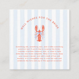 Maine Squeeze Brautparty wünscht gute Einschließun Begleitkarte