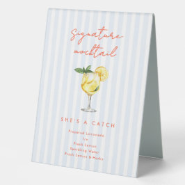 Maine Squeeze Coastal Signature Mocktail Sign  Tischaufsteller