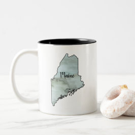 Maine Staat Illustration Zweifarbige Tasse