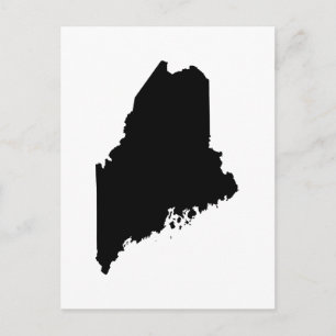 Maine Staat Kontur Postkarte