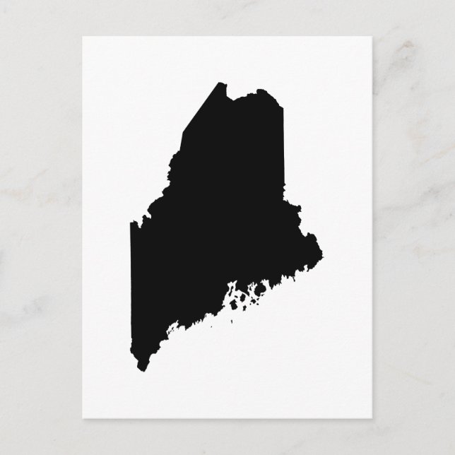 Maine Staat Kontur Postkarte (Vorderseite)