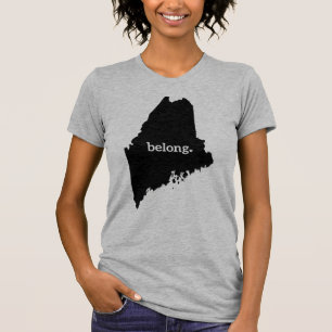 Maine Staat Map Belong T-Shirt