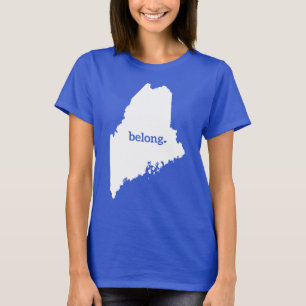Maine Staat Map Belong T - Shirt