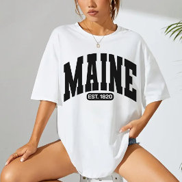 Maine Staat Shirt, Fußball Game Day Vacation Gesch T-Shirt