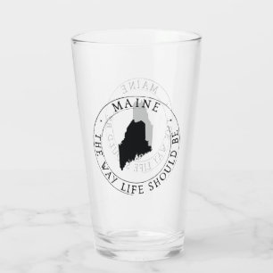 Maine Staat Trinkglas Glas
