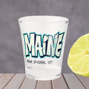 Maine Staat USA New England Graffiti Bar drinks Schnapsglas