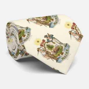 Maine Staat Wappen (Vintag 1870er Jahre) Krawatte