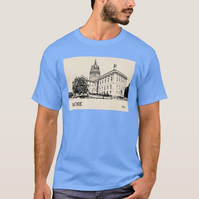 Maine State USA Oversized T-Shirt (Vorderseite)
