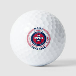 Maine Statehood Patriotic Geschenk Golf Balls Golfball