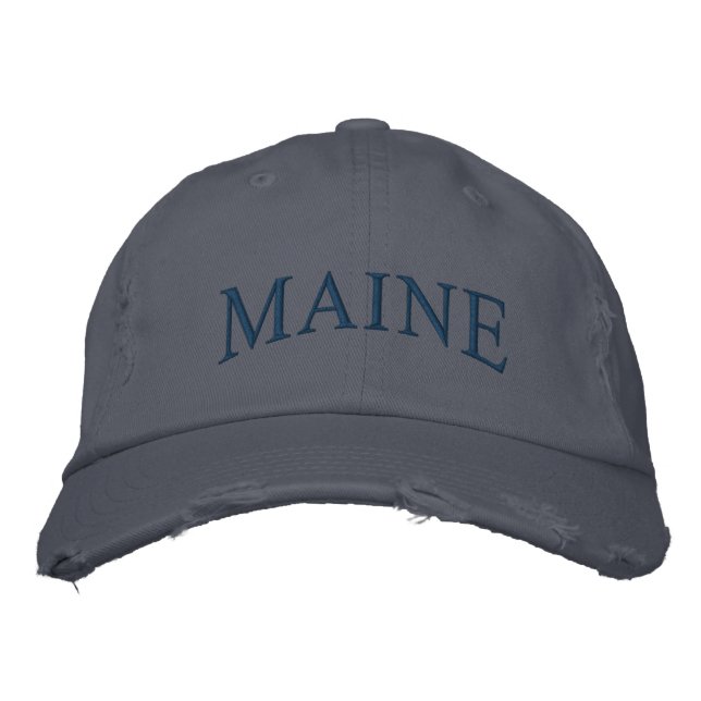 MAINE-StickHat Bestickte Baseballkappe (Vorderseite)