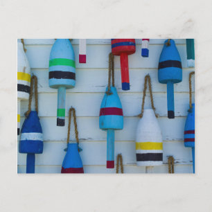 Maine, Stonington, dekorative Hummerbojen Postkarte