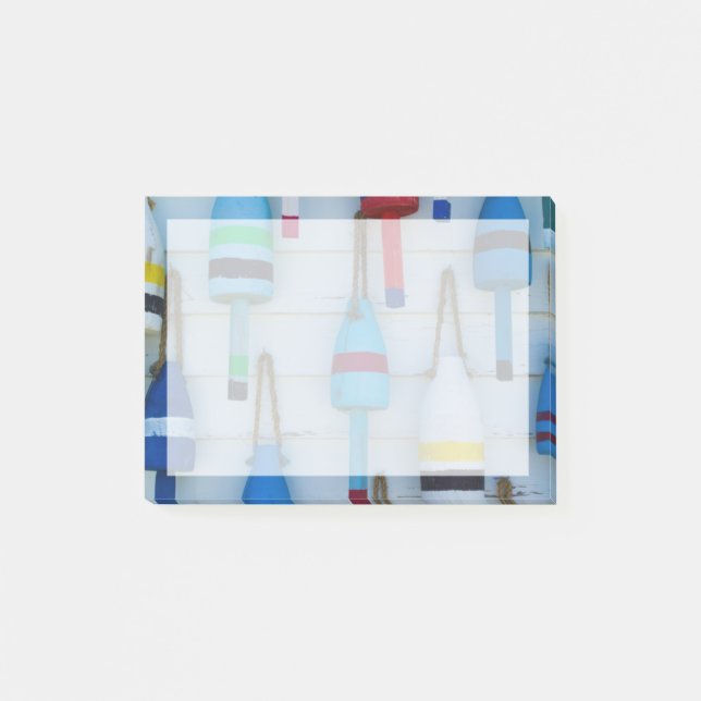 Maine, Stonington, dekorative Hummerbuys Post-it Klebezettel (Vorderseite)