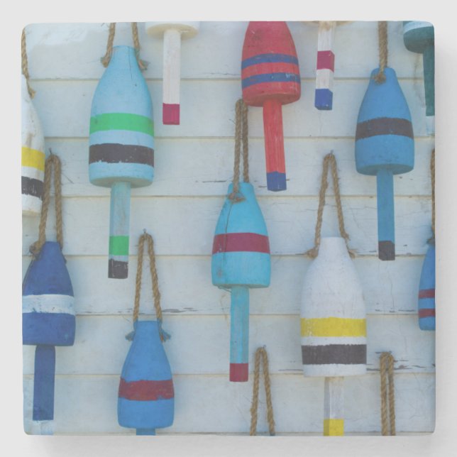 Maine, Stonington, dekorative Hummerbuys Steinuntersetzer (Vorderseite)