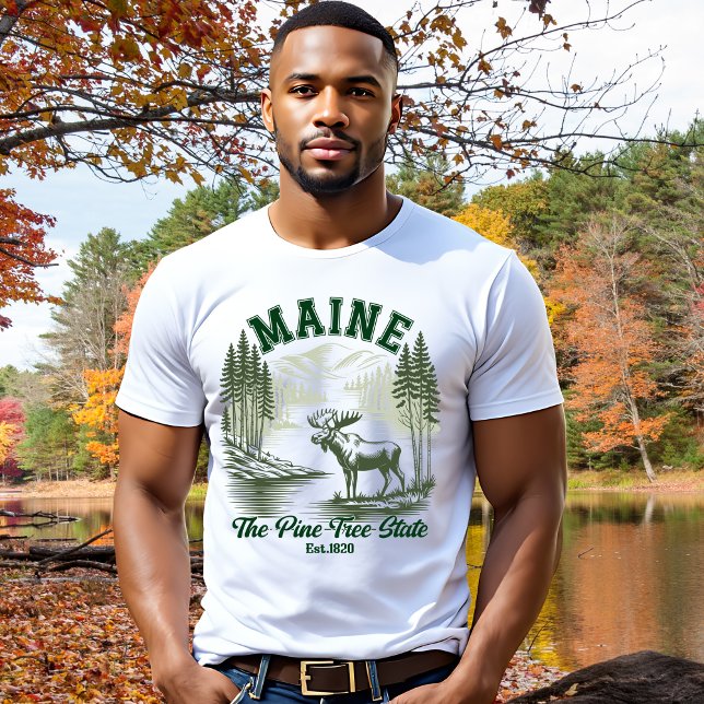 Maine the Pine Tree State T-Shirt (Von Creator hochgeladen)