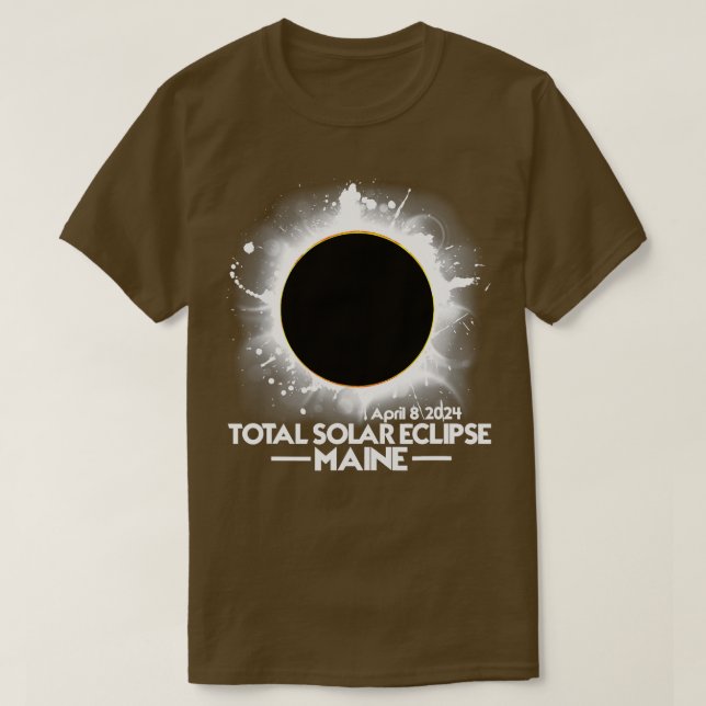 Maine Total Solar Eclipse 2024 April 8 Amerika Tot T-Shirt (Design vorne)