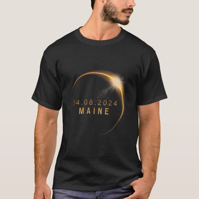 Maine Total Solar Eclipse April 8 2024 Solar Eclip T-Shirt (Vorderseite)