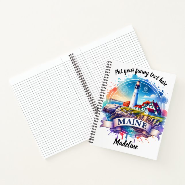 Maine Uferleuchte Notizbuch (Innenseite)