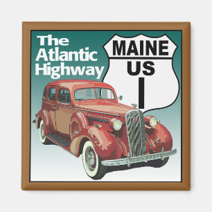 Maine US Route 1 - Atlantische Autobahn Magnet