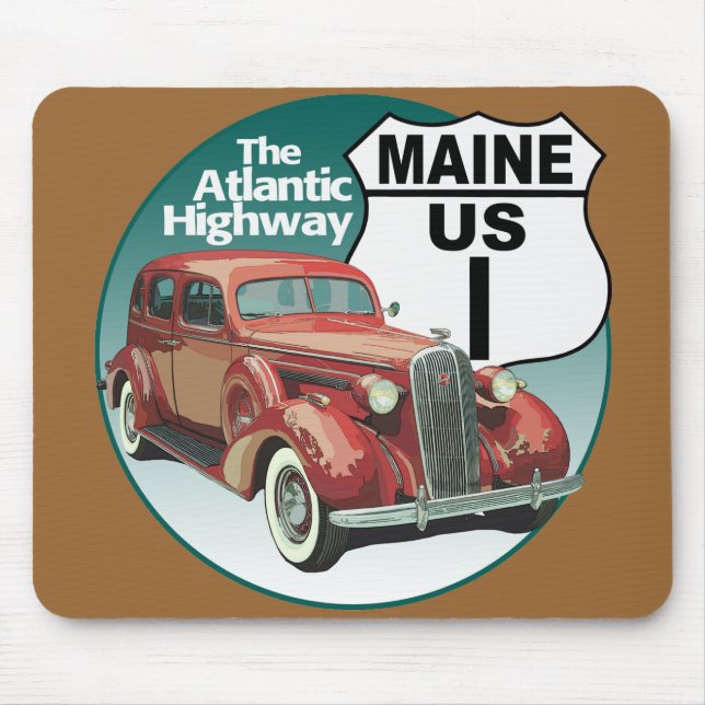 Maine US Route 1 - Atlantische Autobahn Mousepad (Vorne)