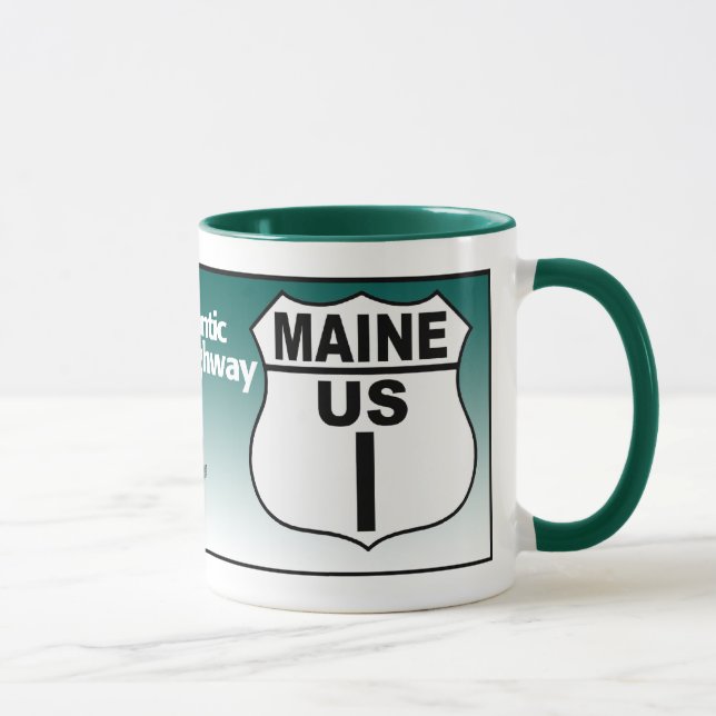 Maine US Route 1 - Atlantische Autobahn Tasse (Rechts)