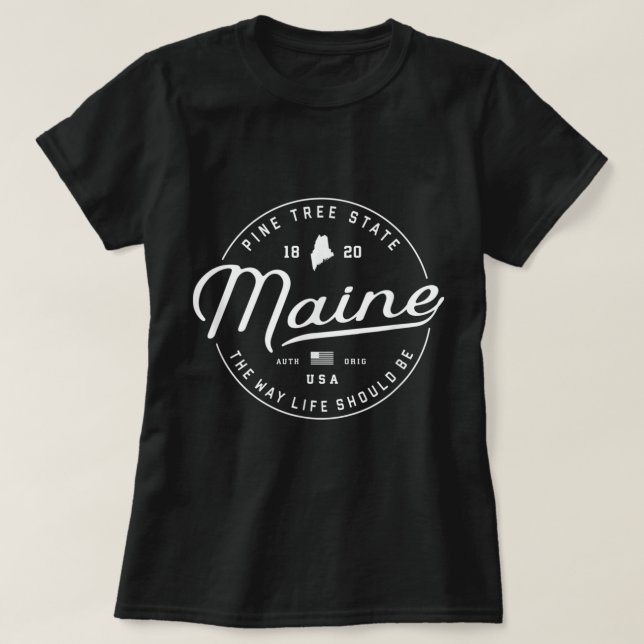 Maine , US Staat Travel Vacation Shirts ME USA T-S (Design vorne)