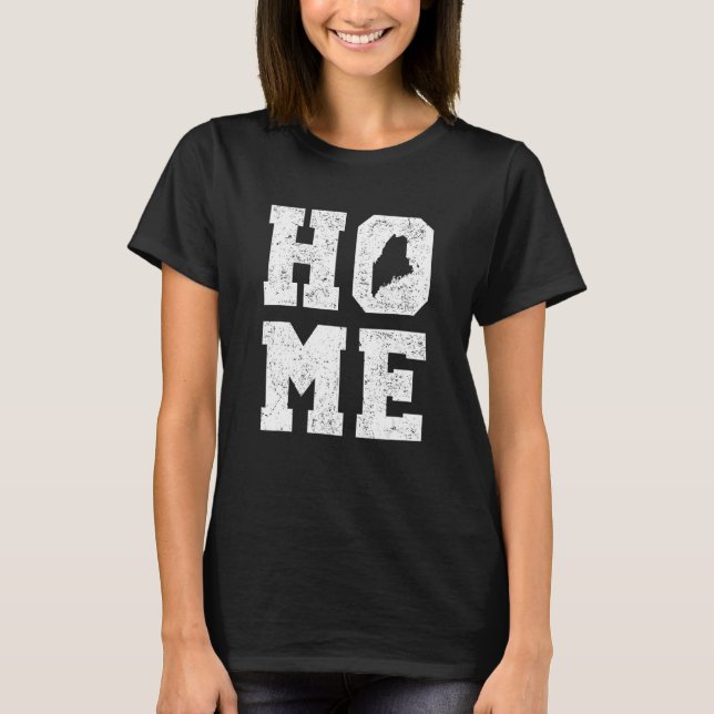 Maine USA Staat Map Zuhause Pride T-Shirt (Vorderseite)
