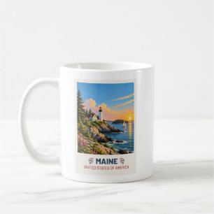 Maine USA – Vintage-Reisebecher Kaffeetasse