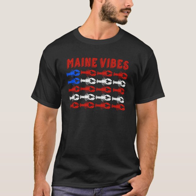 Maine Vibes Patriotic Humster Flag Souvenir T-Shirt (Vorderseite)