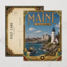 Maine Vintage Art Deco Golden Age
