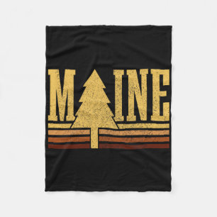 Maine Vintage Tree State Stolz Camping Wandern Mai Fleecedecke