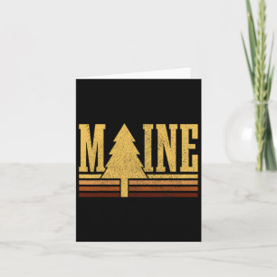 Maine Vintager Tree Staatsstolz Camping Wandern Karte