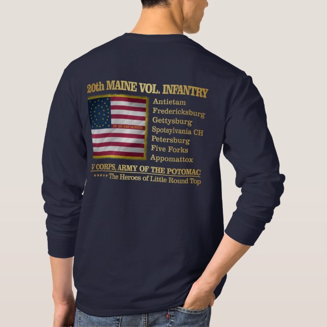 Maine Volunteer Infanterie (BH) T-Shirt (Rückseite)