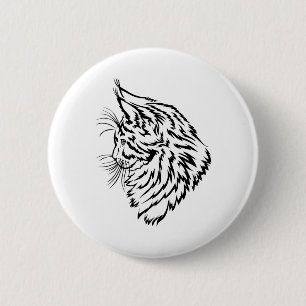 Maine-Waschbär-Industriemagnat Button