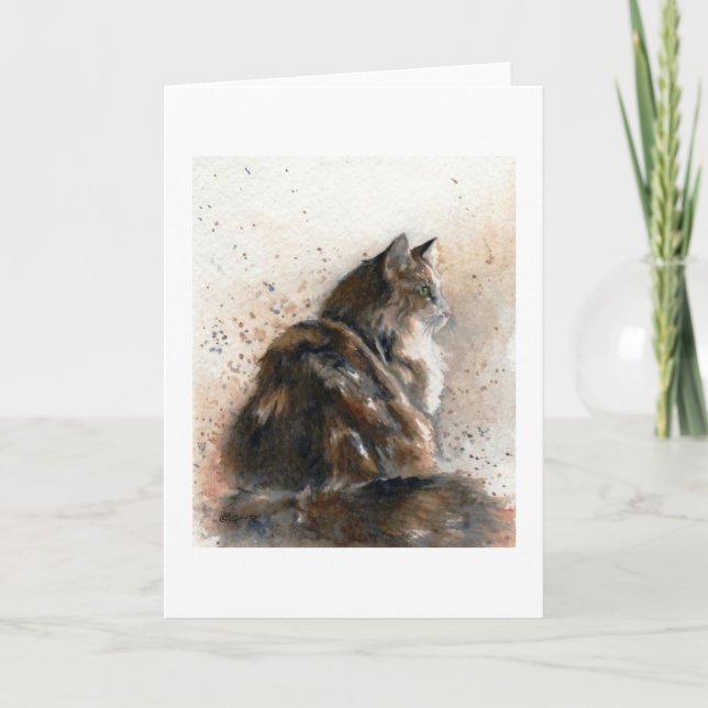 Maine-Waschbär-Katzen-freier Raum Notecard Karte (Vorderseite)
